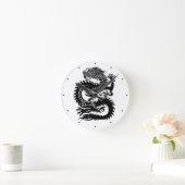 伝統的中国の龍 ラウンド壁時計 (ホーム)