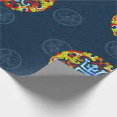 伝統的中国包装紙 ラッピングペーパー (角)