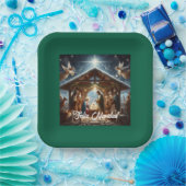 伝統的出生シーン ペーパープレート (パーティー)