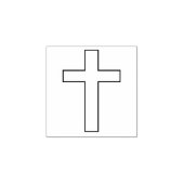 伝統的十字架 – キリスト教の十字架 ラバースタンプ (インプリント)