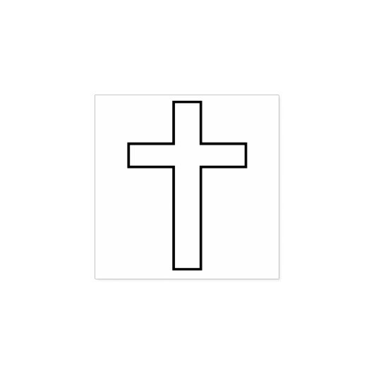 伝統的十字架 – キリスト教の十字架 ラバースタンプ (インプリント)