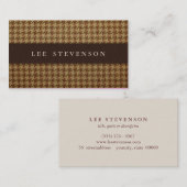 伝統的千鳥格子の名刺 名刺 (正面/裏面)
