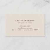 伝統的千鳥格子の名刺 名刺 (裏面)