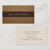 伝統的千鳥格子の名刺 名刺 (正面/裏面)