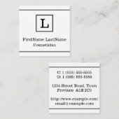 伝統的及びクラシック美容師名刺 スクエア名刺 (正面/裏面)