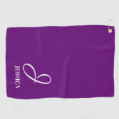 伝統的名前をカスタムする+イニシャルゴルフタオル ゴルフタオル (横)