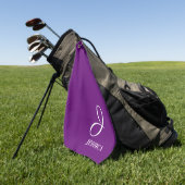 伝統的名前をカスタムする+イニシャルゴルフタオル ゴルフタオル (グリーン)