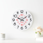 伝統的学時の教室時計を教える ラージ壁時計 (ホーム)