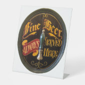 伝統的実在エールまたはビアパブバー 台座サイン (正面)