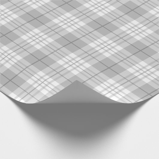 伝統的市松模様に灰色 ラッピングペーパー (角)