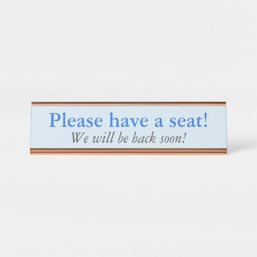 「伝統的座ってくれ!」 デスクネームプレート (正面)