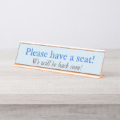 「伝統的座ってくれ!」 デスクネームプレート (正面)