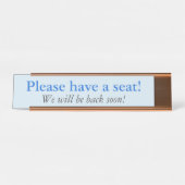 「伝統的座ってくれ!」 デスクネームプレート (正面)