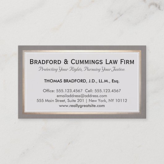 伝統的弁護士法律事務所 名刺 (正面)