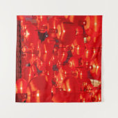 伝統的新しい飾用の赤中国のいランタン タペストリー (正面(横))