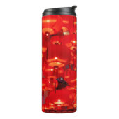 伝統的新しい飾用の赤中国のいランタン タンブラー (回転左)