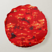 伝統的新しい飾用の赤中国のいランタン ラウンドクッション (裏面)