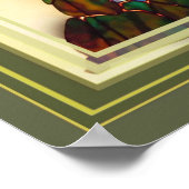 伝統的日本のコイ魚自然アートのポスター ポスター (角)