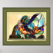 伝統的日本のコイ魚自然アートのポスター ポスター (正面)