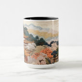 伝統的日本のタペストリーエレガントデザイン マグカップ (中央)