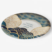 伝統的日本のデザイン- パーソナライズされた ペーパープレート (アングル)