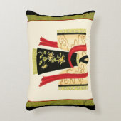 伝統的日本のフローラプリント アクセントクッション (正面(垂直))