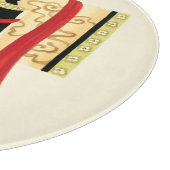 伝統的日本のフローラプリント カッティングボード (角)