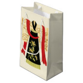 伝統的日本のフローラプリント スモールペーパーバッグ (裏面アングル)