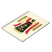 伝統的日本のフローラプリント ノートブック (左側)