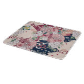 伝統的日本のフローラ桜ピンクガラス カッティングボード (角)