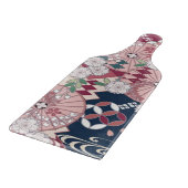 伝統的日本のフローラ桜ピンクガラス カッティングボード (角)