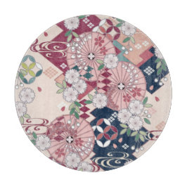 伝統的日本のフローラ桜ピンクガラス カッティングボード