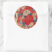 伝統的日本の布デザイン ラウンドシール (バッグ)