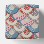 伝統的日本の文様青桃色 フェイバーボックス (上部)