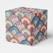 伝統的日本の文様青桃色 フェイバーボックス (裏面サイド)