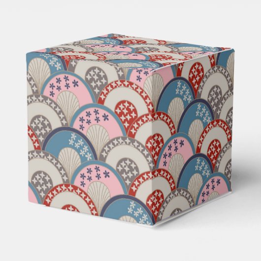 伝統的日本の文様青桃色 フェイバーボックス