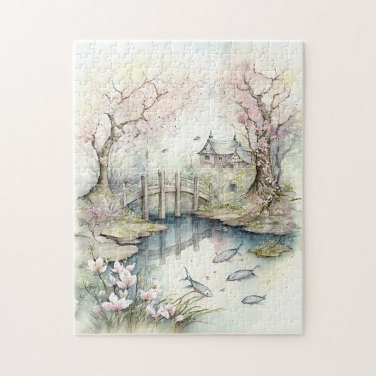 伝統的日本の春 ジグソーパズル (縦)
