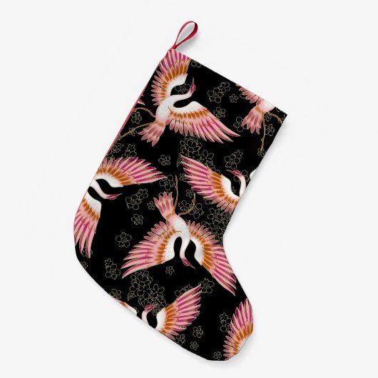 伝統的日本の紋様 スモールクリスマスストッキング (正面 (吊り時))