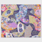 伝統的日本の芸者の包み紙 ラッピングペーパー (フラット)