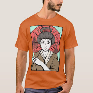 伝統的日本の芸者着物Japanオタク・カウ Tシャツ