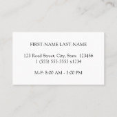 伝統的旧ビジファッションドネスカード 名刺 (裏面)