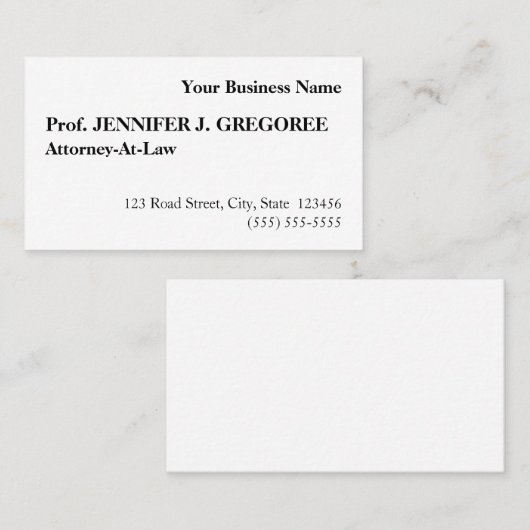 伝統的旧ビジファッションドネスカード 名刺 (正面/裏面)