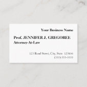 伝統的旧ビジファッションドネスカード 名刺 (正面)