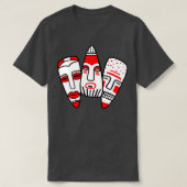 伝統的民族面 Tシャツ (デザイン正面)