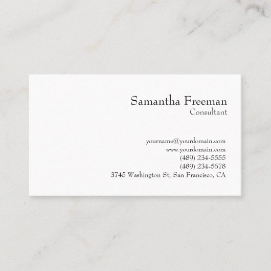 伝統的澄ん白黒 名刺 (正面)