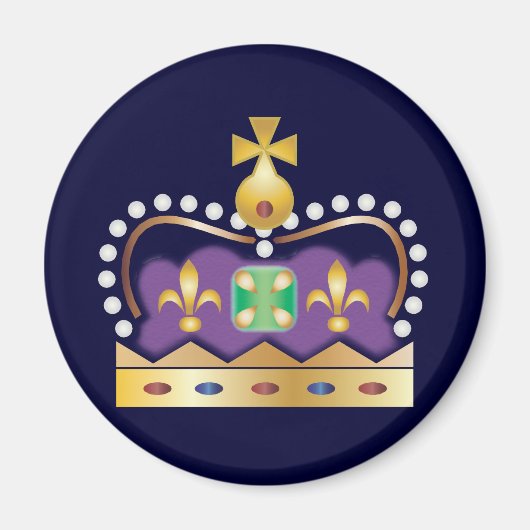 伝統的王室の冠 マグネット (正面)