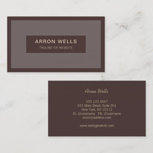 伝統的男らしプロフェッショナル 名刺 (正面/裏面)