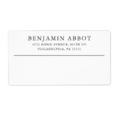 伝統的白黒シンプル事業出荷 ラベル (正面)