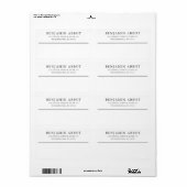 伝統的白黒シンプル事業出荷 ラベル (フルシート)