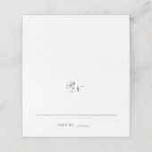 伝統的白黒モノグフォーマルラム結婚ズ プレイスカード (外部開封)